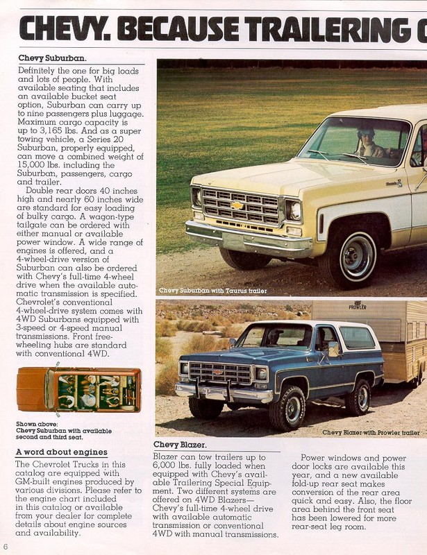 1978 Chevrolet Recreational Vehicles Brochure Page 2
